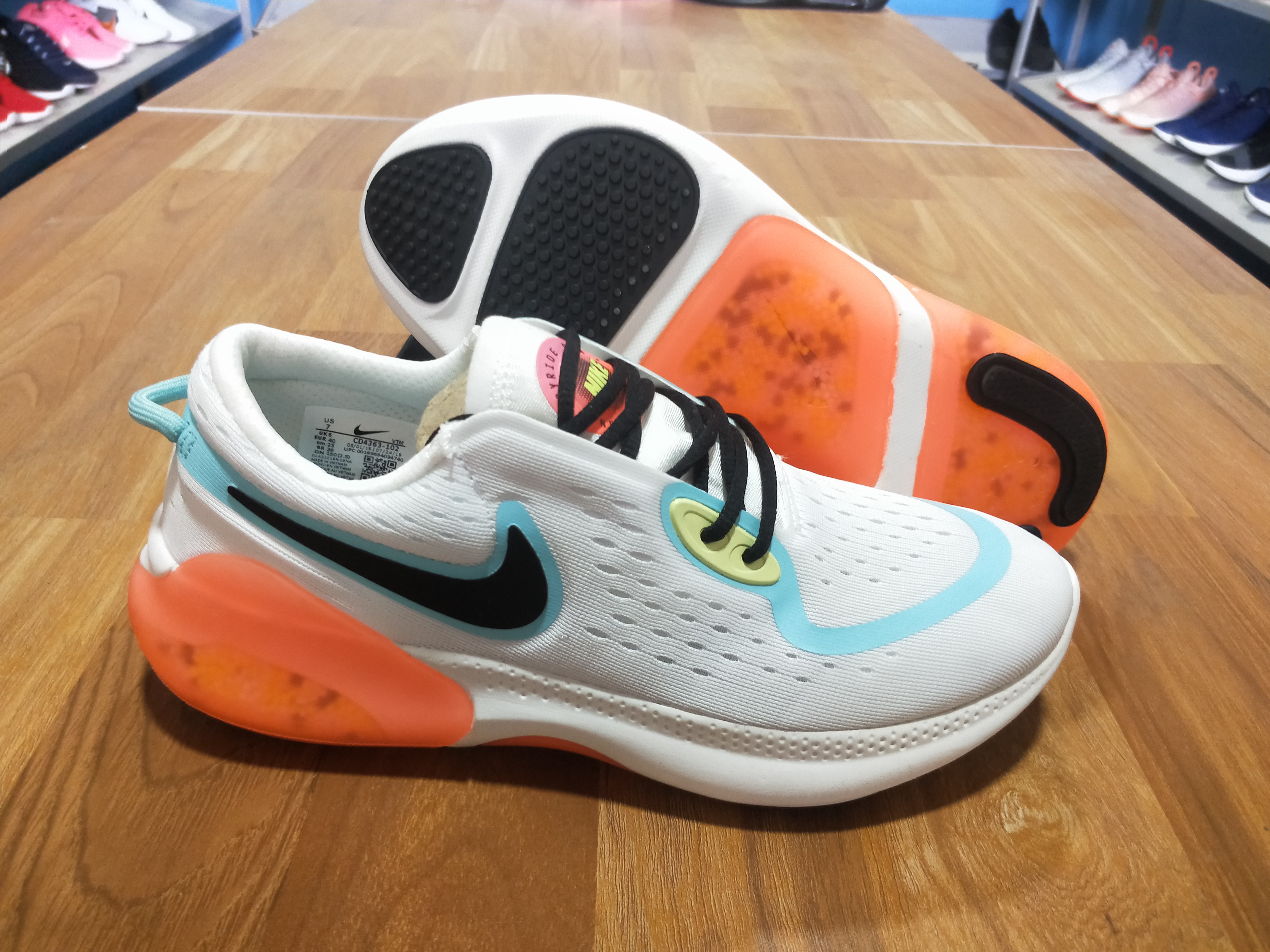 Nike Joyride Run FK White Jade Blue Black Orange Shoes